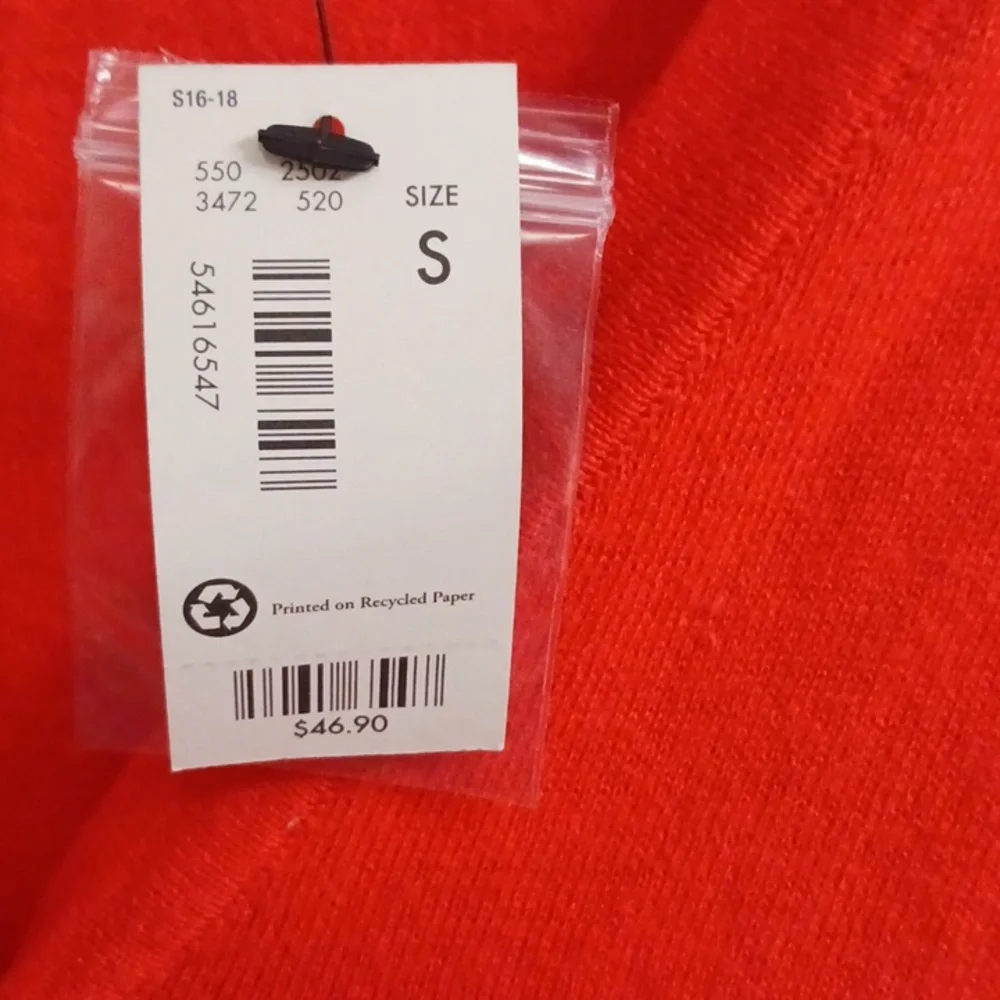 The Limited Cardigan Sweater Button Down Open Knit Short Sleeve Orange Size SML - Picture 2 of 3